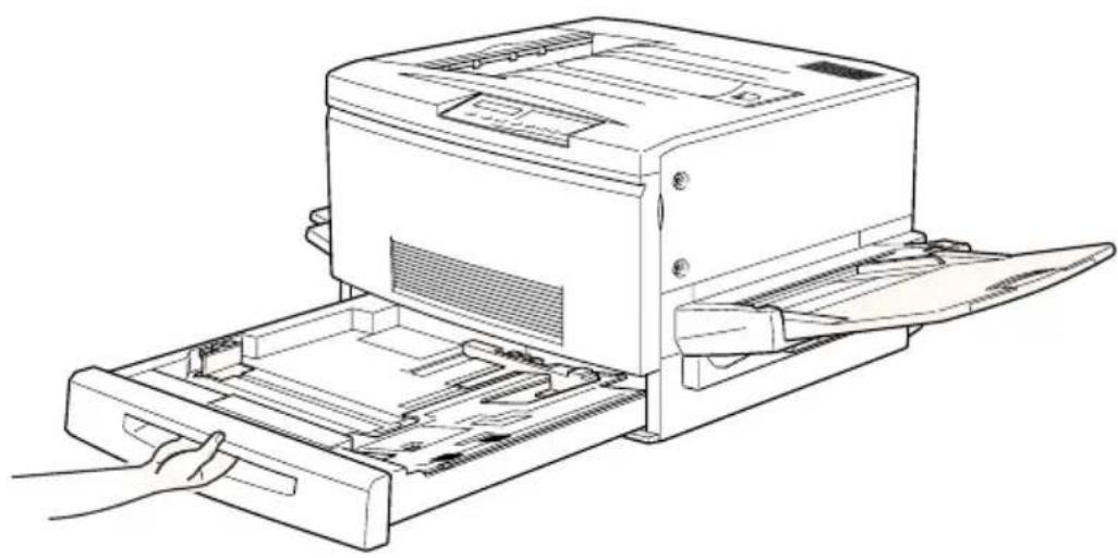 EPSON EPL-C8200 - Medien in die Standardkassette einlegen - 1