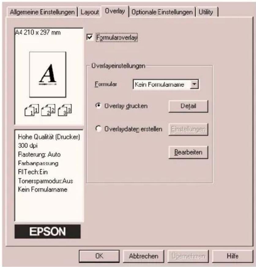 EPSON EPL-C8200 - Die Registerkarte Overlay - 1