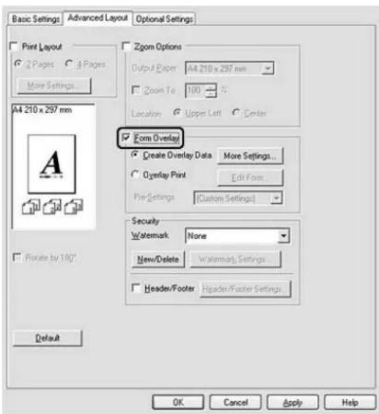 EPSON AcuLaser M2410 - Erstellen eines Overlays - 1
