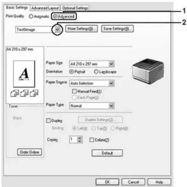 EPSON AcuLaser M2410 - Windows: - 1