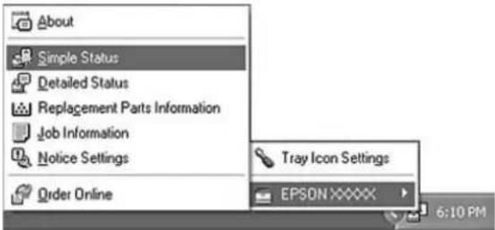 EPSON AcuLaser M2410 - Aufrufen von EPSON Status Monitor - 1