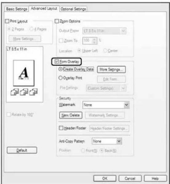 EPSON AcuLaser M8000 - Erstellen eines Overlays - 1