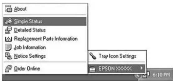 EPSON AcuLaser M8000 - Aufrufen von EPSON Status Monitor - 1