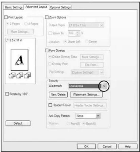 EPSON AcuLaser M8000 - Drucken von Wasserzeichen - 1