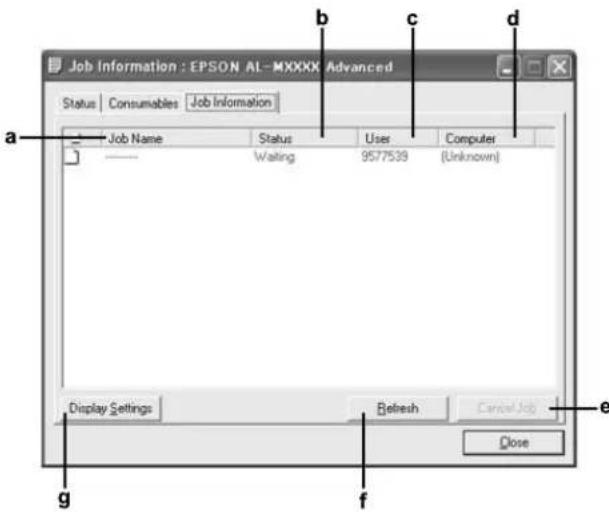 EPSON AcuLaser M2010 - Auftragsinformationen - 1