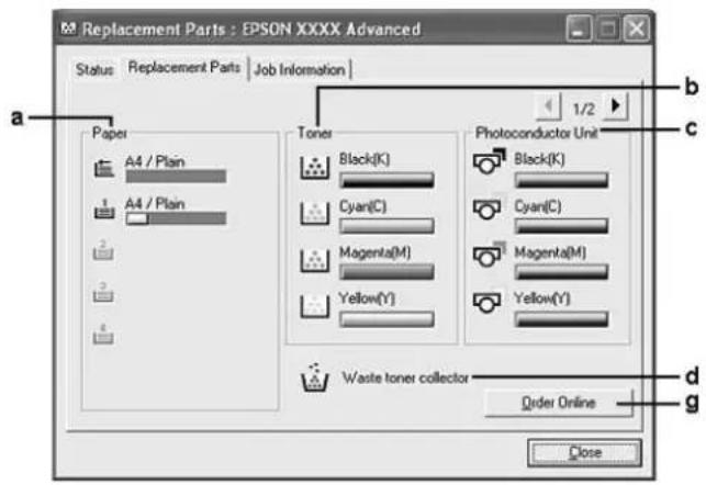 EPSON AcuLaser C9200 - Verschleißteile-Informationen - 1
