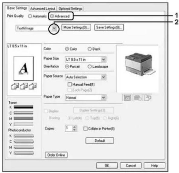 EPSON AcuLaser C9200 - Windows: - 1