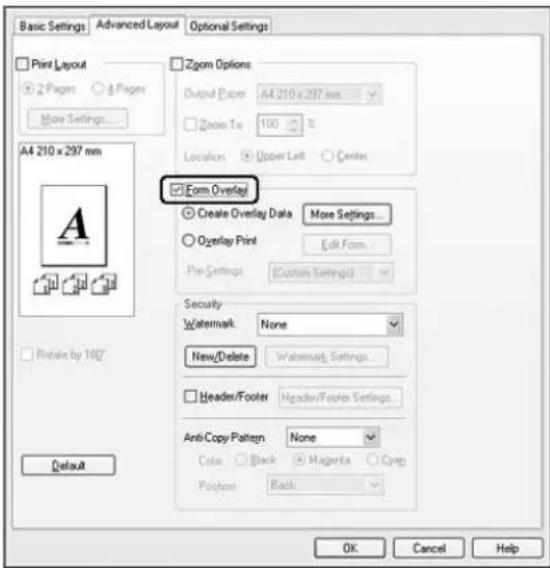 EPSON AcuLaser C9200 - Erstellen eines Overlays - 1