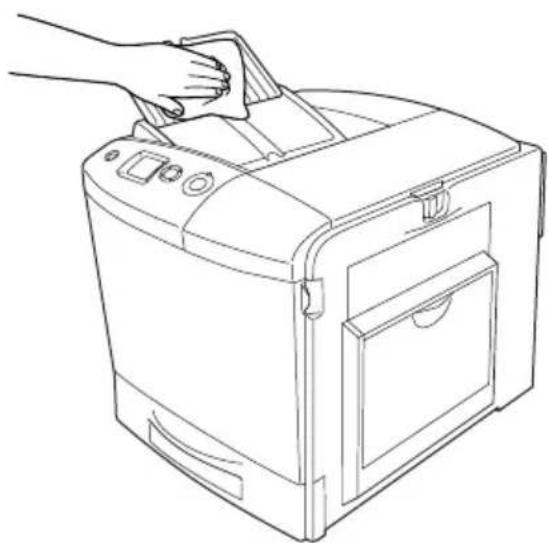 EPSON AcuLaser 2600 - Reinigen des Ausgabefachs - 2