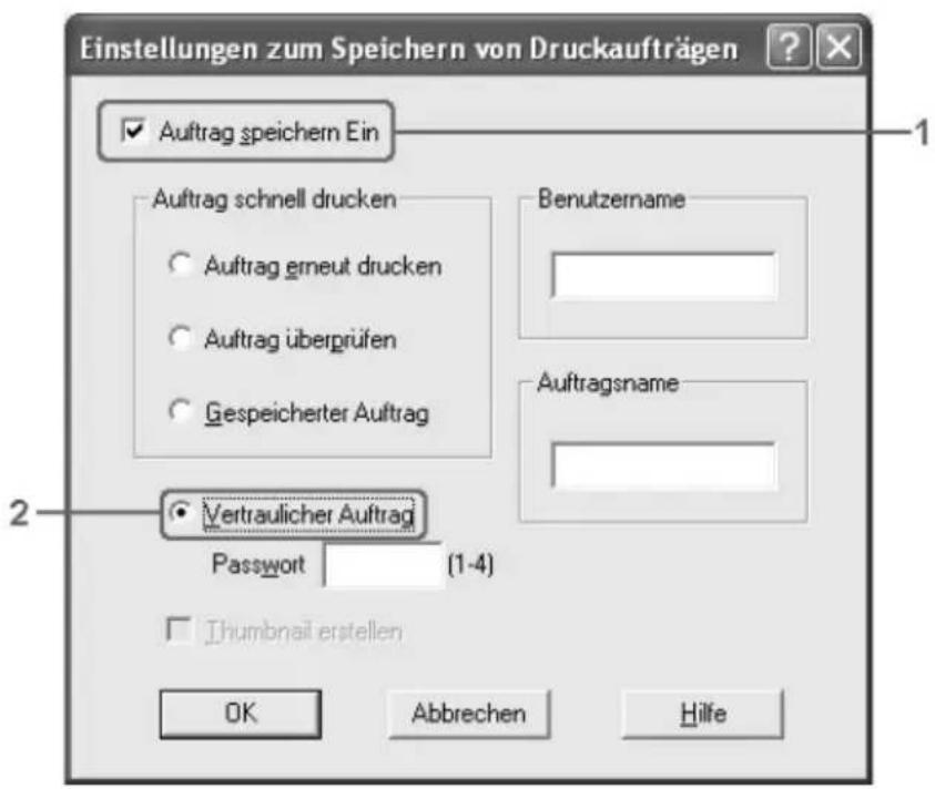 EPSON AcuLaser 2600 - Confidential Job (Vertraulicher Auftrag) - 1