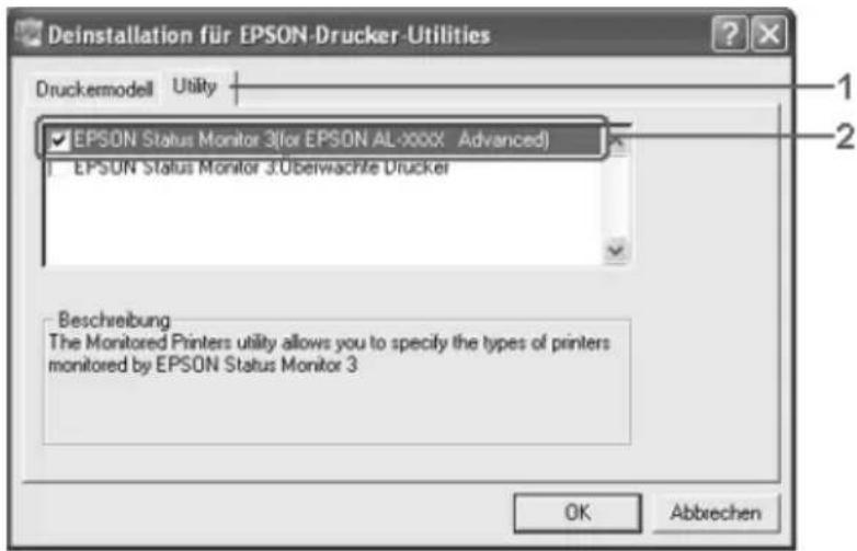 EPSON AcuLaser 2600 - Deinstallation des Druckertreibers - 4