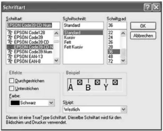 EPSON AcuLaser 2600 - Drucken mit EPSON-BarCode-Schriften - 3