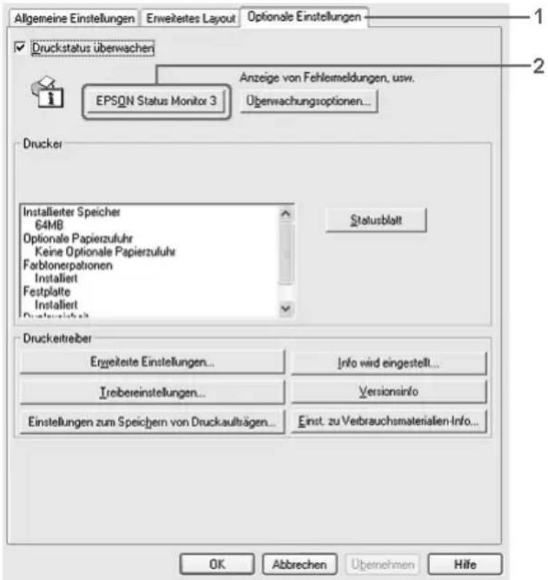 EPSON AcuLaser 2600 - Aufrufen von EPSON Status Monitor 3 - 1