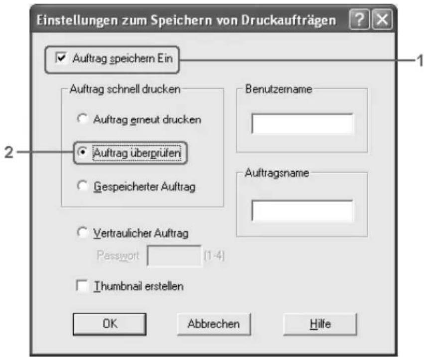 EPSON AcuLaser 2600 - Verify Job (Auftrag überprüfen) - 1