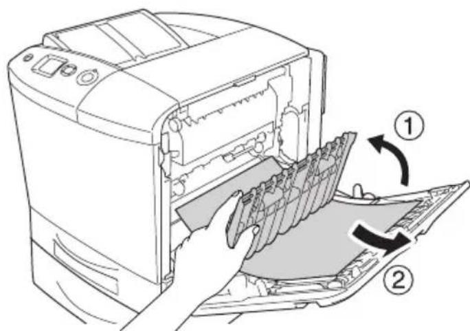 EPSON AcuLaser 2600 - Papierstau A, E, C2 (Abdeckung A, E und optionales Zusatzpapiermagazin) - 5