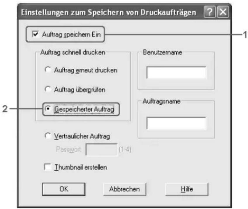 EPSON AcuLaser 2600 - Stored Job (Gespeicherter Auftrag) - 1