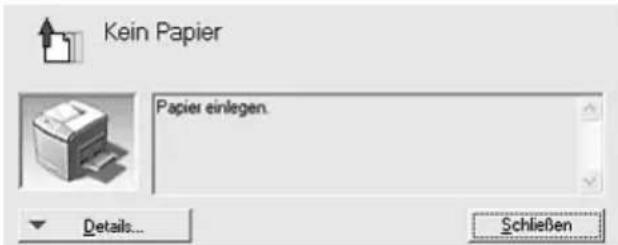 EPSON AcuLaser 2600 - Meldungsfenster - 1