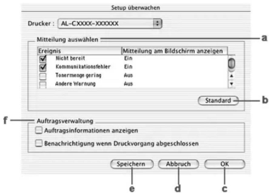 EPSON AcuLaser 2600 - Einstellen der Überwachungsoptionen - 1