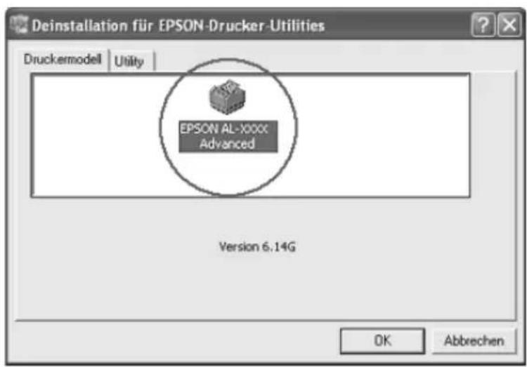 EPSON AcuLaser 2600 - Deinstallation des Druckertreibers - 3