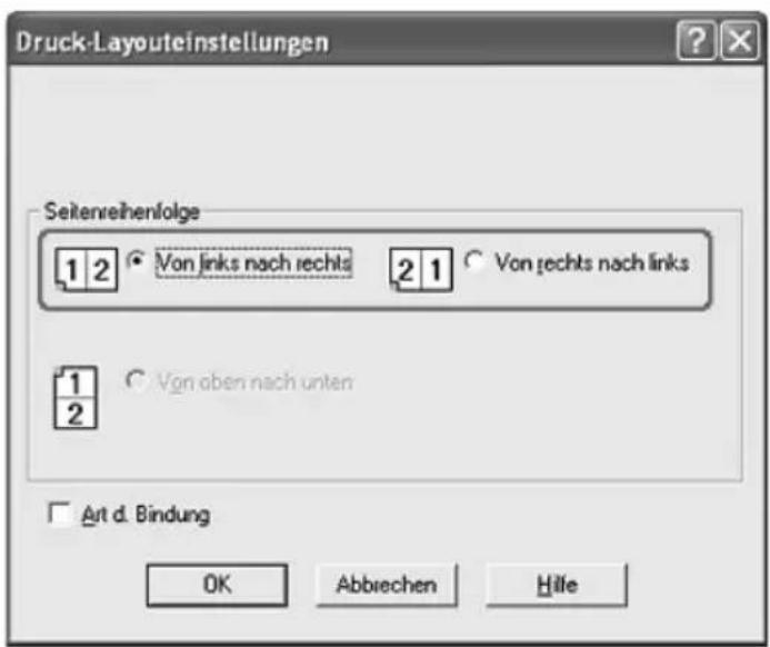 EPSON AcuLaser 2600 - Ändern des Drucklayouts - 2
