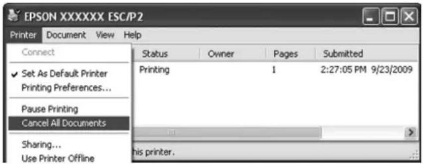 EPSON PLQ-30M - Abbrechen des Druckvorgangs - 2