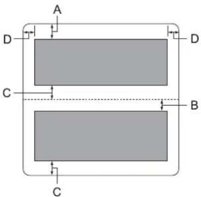 EPSON PLQ-30M - Empfohlener druckbarer Bereich - 1