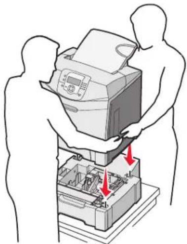 LEXMARK C534 - Installing a 550-sheet drawer - 4
