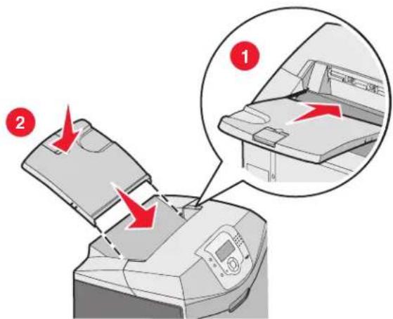 LEXMARK C534 - Attaching the standard exit bin - 1