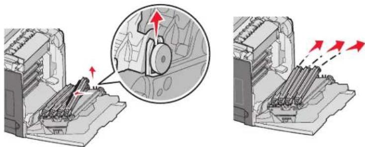 LEXMARK C534 - Removing the color supplies - 4