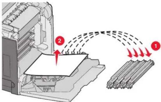 LEXMARK C534 - Jams under the photoconductors - 2