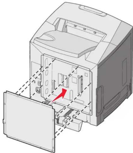 LEXMARK C534 - Reinstalling the system board access cover - 1