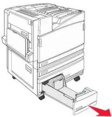 LEXMARK C935 - Loading the 867- and 1133-sheet trays - 1