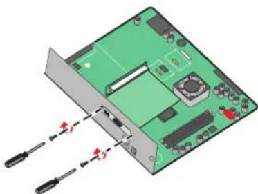 LEXMARK C935 - Installing an internal print server or port interface card - 4
