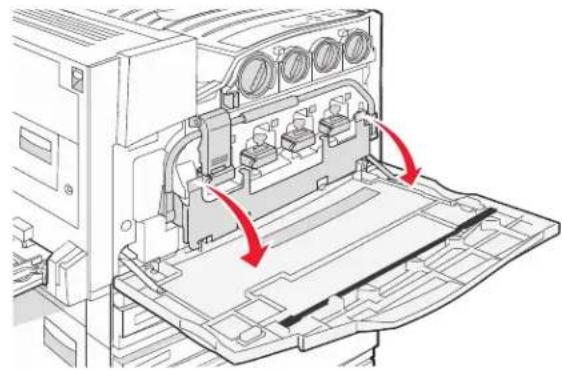 LEXMARK C935 - Replacing the waste toner box - 4