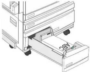 LEXMARK C935 - Loading letterhead in the 867-sheet tray - 2