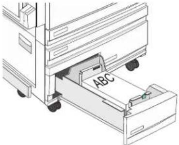 LEXMARK C935 - Loading letterhead in the 867-sheet tray - 1