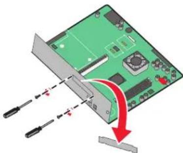 LEXMARK C935 - Installing an internal print server or port interface card - 2
