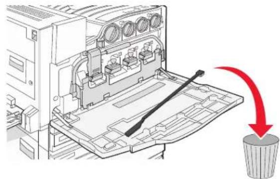 LEXMARK C935 - Replacing the waste toner box - 5