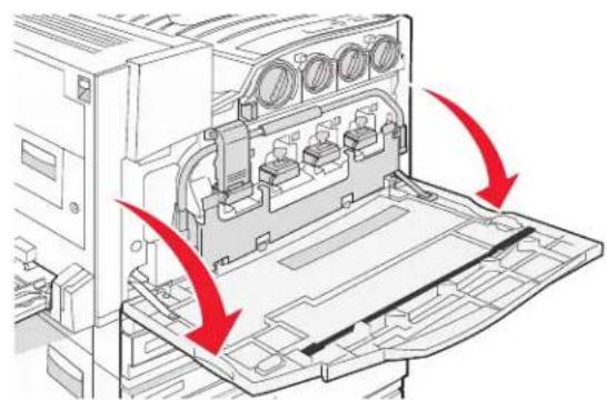 LEXMARK C935 - Replacing the waste toner box - 3