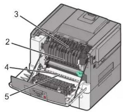 LEXMARK C543 - Understanding jam numbers and locations - 1