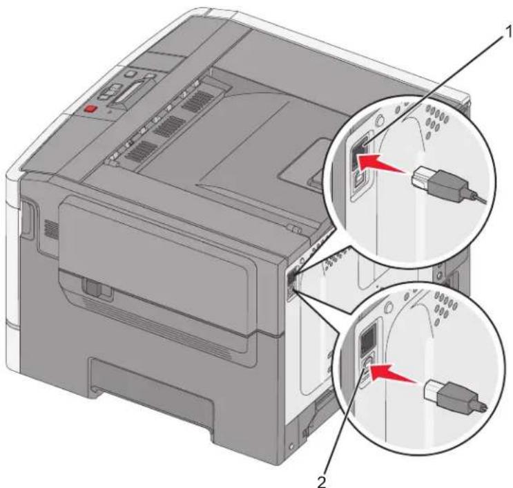 LEXMARK C543 - Attaching cables - 1