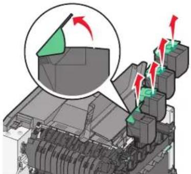 LEXMARK C543 - Replacing a black and color imaging kit - 4