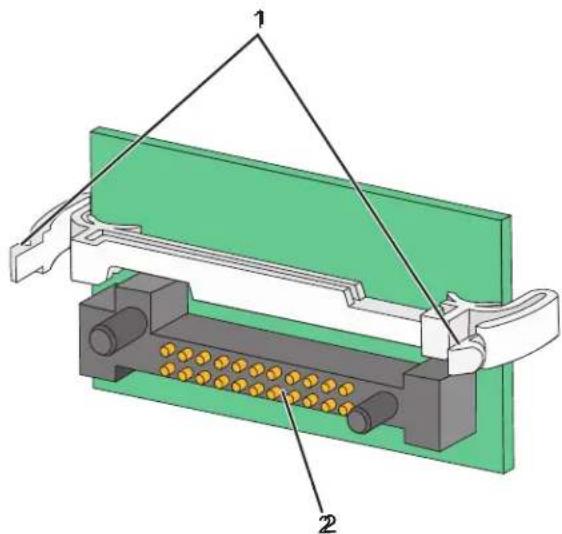 LEXMARK C543 - Installing a flash memory card - 2
