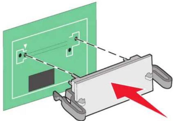 LEXMARK C543 - Installing a flash memory card - 3