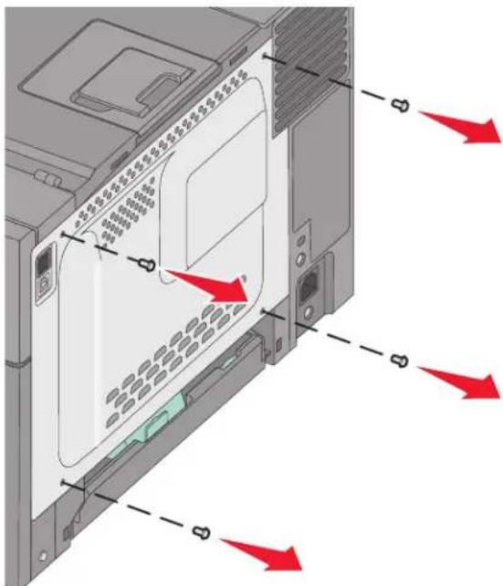 LEXMARK C543 - Installing a flash memory card - 1