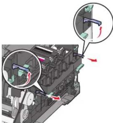 LEXMARK C543 - Replacing a black and color imaging kit - 7