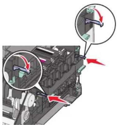 LEXMARK C543 - Replacing a black and color imaging kit - 11