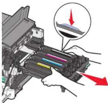 LEXMARK C543 - Replacing a black imaging kit - 8