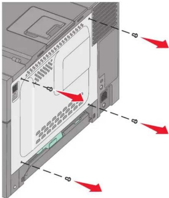 LEXMARK C543 - Accessing the system board to install internal options - 2