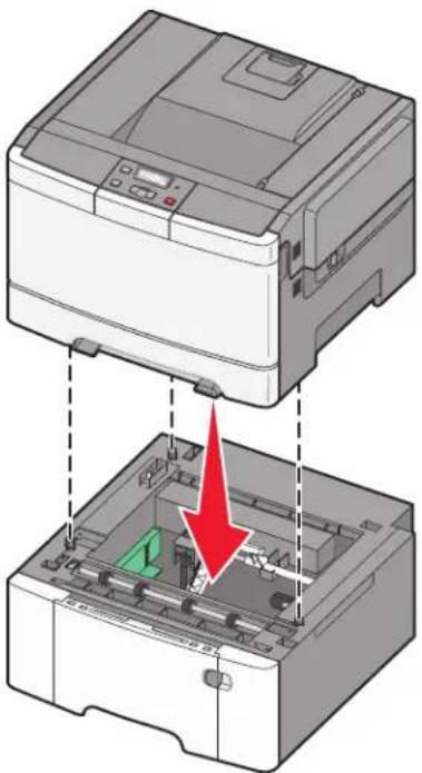 LEXMARK C543 - Installing a 650-sheet duo drawer - 3